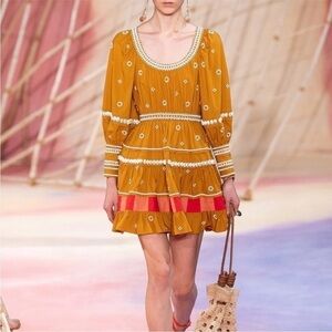 Ulla Johnson Adama Dress in Ochre FLAWED
